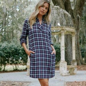 Southern Tides Kamryn Chilly Morning Dress Plaid Size M NWT